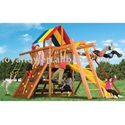 China Outdoor Furniture CE Happy Outdoor Wooden Swing For Kids for sale