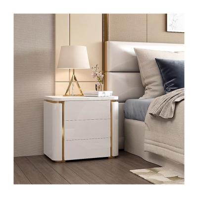 China Adjustable (other) Modern Intelligent Bedside Table Multi-Functional Gold-Plated hotel bedroom high quality bedside table for sale