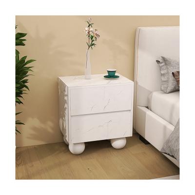 China Adjustable (other) Modern Simple Natural Marble Side Table Square Marble Bedside Table hotel luxury coffee table for sale