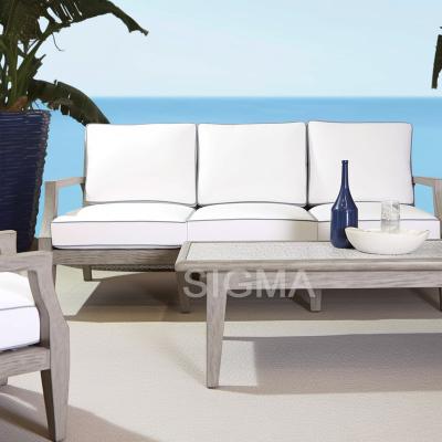 China Eco-freindly New arrival luxury teak outdoor furniture l shape garden patio garden sofa for sale