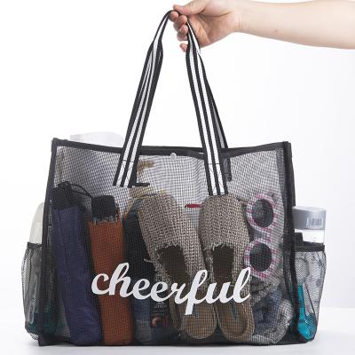 China 2022 High Quality Reusable Nylon Folding Wire Mesh Folding Hot Selling Shopping Tote Bag for sale