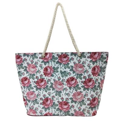 China Multi Purpose Reusable Wholesale Thick Cotton Polyester Canvas Bag Women Grocery High Capacity Eco-Friendly Tote Bag for sale