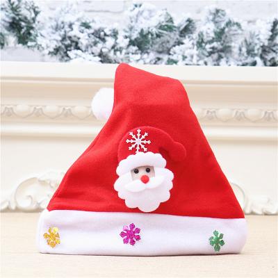 China Reindeer Santa Embroidered Christmas Glowing Hat Christmas Decorations Holiday Christmas Hats Cartoon Snowman For Kid And Adults for sale