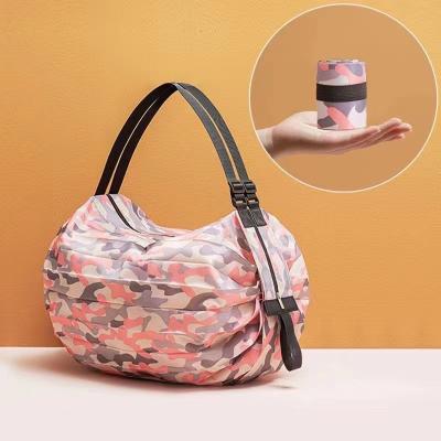 China Large Grocery Shoulder Travel Shopping Bag Folding Bag Supermarket Portable Thickened Outdoor Shopping Eco-friendly Shopping Bag for sale