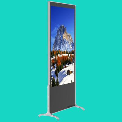 China Super slim& easy installation 65 inch Floor Standing Kiosk Advertising Display Signage Kiosk Free Standing Touch Screen Display for sale