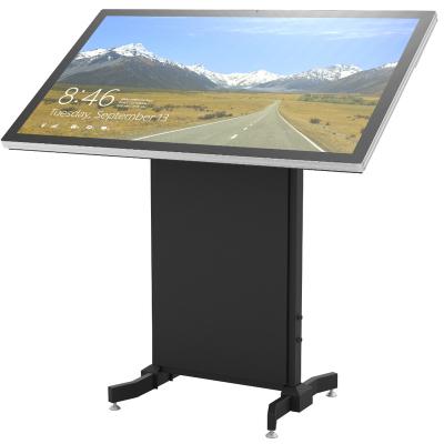 China Indoor Poster Indoor Advertising Display Using Way Finding 32 Inch Floor Touch Horizontal Kiosk LCD With 10pt IR Screen for sale