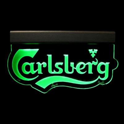 China Novelty design 8mm acrylic green led edge lit acrylic sign for sale