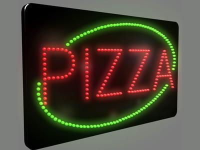 China 560x330mm business advertising flashing led illuminated sign for sale