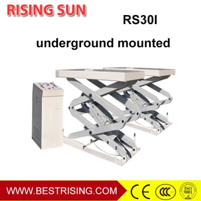 China Auto repair used full rise flush mount scissor lift for workshop for sale