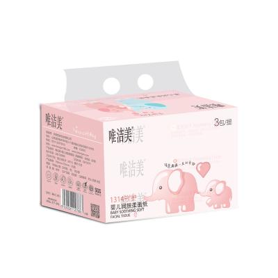 China Magic High Quality 100 Tissue Factor Pumping Moisturizing Baby Moisturizing Soft Paper Face Towel for sale