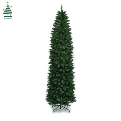 China Christamas Decoration Hot Sale Outdoor Artificial Plastic Fir Thin 7.5ft Christmas Tree for sale