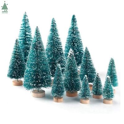 China Christmas Tree 4-30cm Sisal Snow Freeze Christmas Tree Christmas Decoration DIY Christamas Mini Bottle Brush for sale