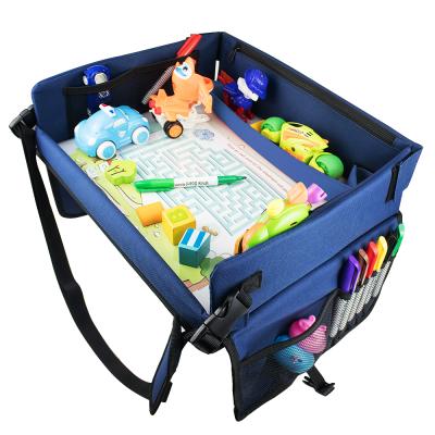 China Reusable Portable Folding Activity Kids Seat Table In Car Ride Kids Play Tray for sale