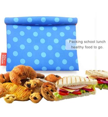 China Roll Up And Wholesale Custom Printed Cotton Snack Bags Multi Purpose Insulated Top Fold Sandwich Snack Food Packaging Bag Reusable Eco Friendly for sale