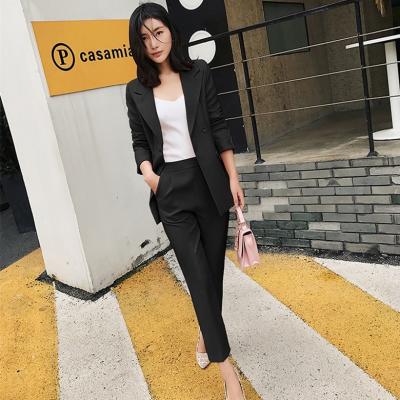 China Breathable Casual OL Blazer Set Two Piece Suit Women Blazer Women Workwear Two Piece Suit HSS6607 for sale