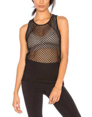 China Sexy Hot Tank Mesh Fishnet Top Sheer Desi Girl Photo Ladies Gym Net hsb2215 Anti-pilling Fitness Clothing for sale