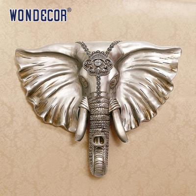 Китай Elephant Head Decoration Metal Wall Art Sculpture Stainless Steel Modern продается