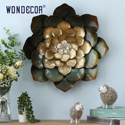 중국 3D Blooming Flower Metal Wall Art Sculpture Decoration Copper 판매용