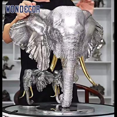 China 3D Elephant Head Sculpture Stainless Steel High Durability zu verkaufen