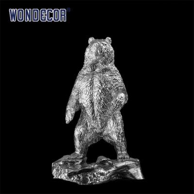 China Customized Casting Stainless Steel Sculpture Metal Art Standing Bear zu verkaufen