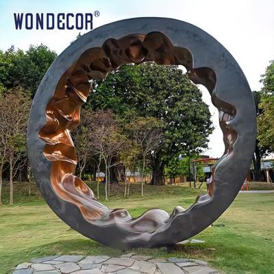 중국 Large Outdoor Public Art Abstract Copper Ring Sculpture 판매용