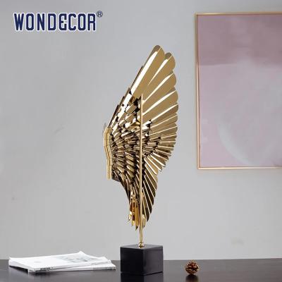 China Abstract Metal Art Decoration Angel Wings Stainless Steel Sculpture for sale