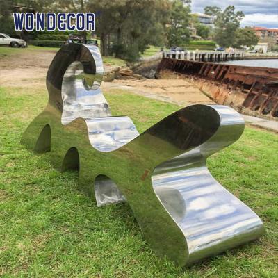 China Large outdoor garden geometric metal art forging shaped stainless steel sculpture for sale