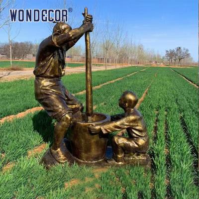 China Bronze metal art sculpture of large-scale outdoor sculpture workers en venta