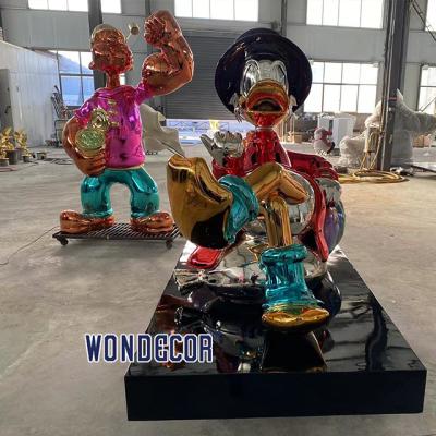 China Customized hot selling large outdoor square stone Gaoshu resin/fiberglass sculpture for sale