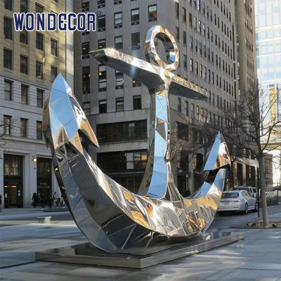 China Modern Square Large Ship Anchor Escultura de acero inoxidable al aire libre en venta