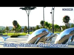 Silver Casting Stainless Steel Sculpture Metal Polishing Outdoor