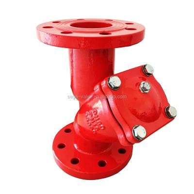 China Dn100 Cast Iron Double Ggg40 Y Strainer General Marine Water Industrial Oil Pipe Strainer for sale