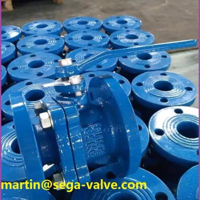 China BALL VALVE SS304 OP DIN PN16 GG25 BALL VALVE general FLANGE VALVE PTFE SEAT END LEVER for sale