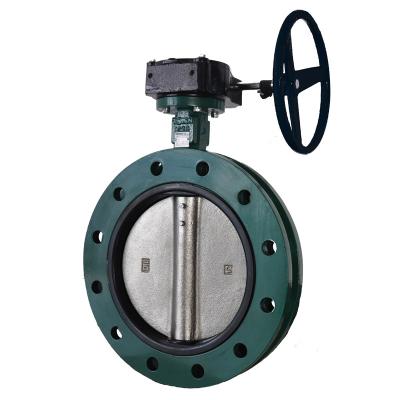 China OEM DN50 General Water Oil Gas Double Flange Butterfly Valve for sale