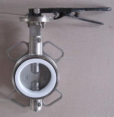 China ANSI 150/JIS 10K/DIN PN16 SS316/CF8M /INBOXwafer General Lever Type Butterfly Valve, PTFE Seat, Operation for sale