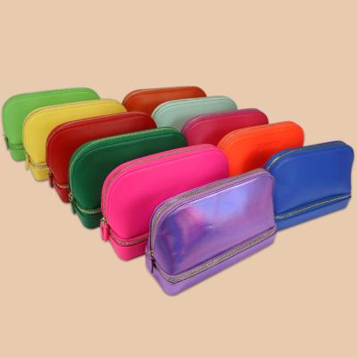 China Large Capacity Travel Portable Makeup Hard Case With Logo Custom Leather Cosmetic Bag Travel for sale