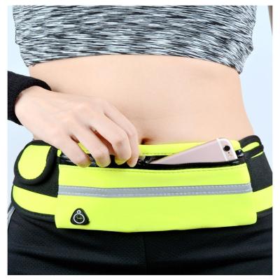 China Reflective Custom Water Proof Belt Logo Outdoor Running Gym Waterproof Running Bag Sports Waist Bag For Women Men for sale