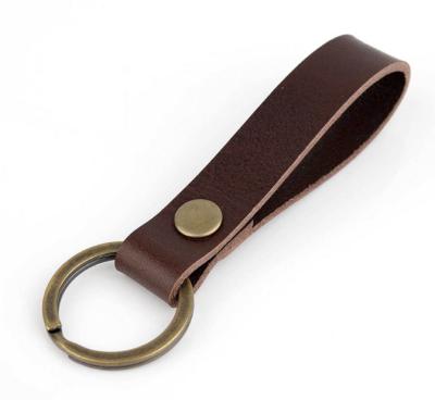 China Cheap custom embossed animal leather key chain factory leather key chains for sale