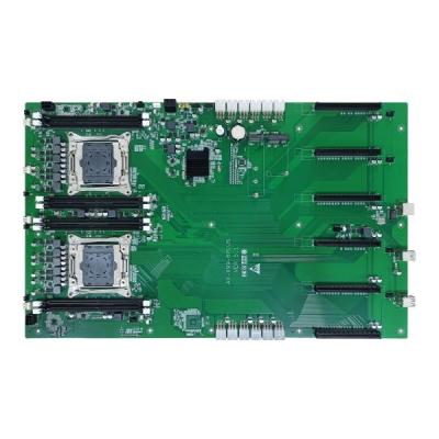 China Bitcoin Server Motherboard X99-6PLUS-V5.1 Dual Processor Lga2011 V3 V4 Motherboard for sale