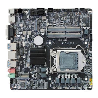 China H510 AIO Thin Mini Itx Motherboard Micro computadora placa base soporta CPU Intel i7 I5 I3 en venta