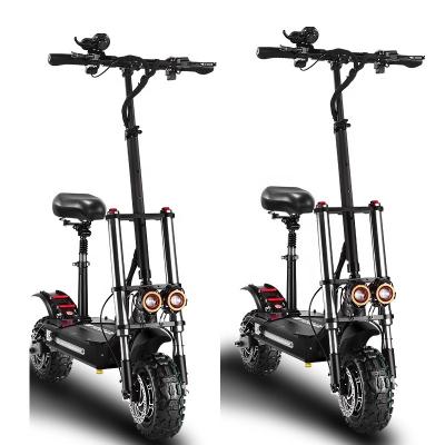 China Powerful Electric Motorcycle 11 Inch High Quality Unisex Long Range 60v 5600w Double Motor for sale