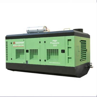 China High efficiency Kaishan brand 18/17 screw 18bar air compressors diesel compressor for water well drilling for sale