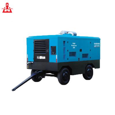 China Factory price lubricated 13bar diesel engine diesel engine screw air compressor with wheels for sale