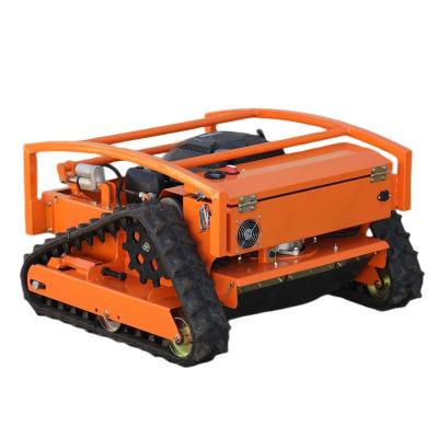 China Small Crawler Mower Gasoline Engine Self Propelled Remote Control Lawn Mower For Orchard for sale