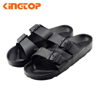 China New Chinese Custom Logo Eva Injection Slipper Chinese Open Toe Black Slipper for sale