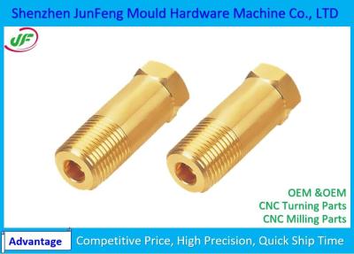 China Precision CNC Brass Parts / Cnc Machined Components 100% Full Inspection for sale