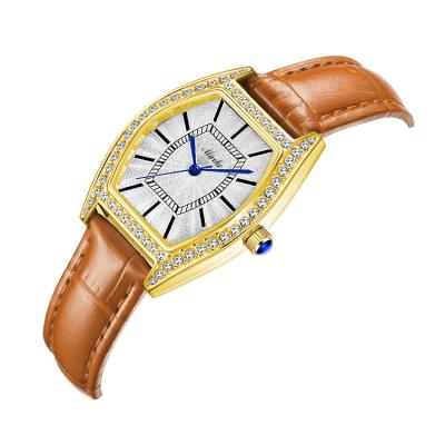 China Luxury Mireho W2102 L-1 Square Dial Shock Resistant Leather Strap Ladies Watch Quartz Movement Custom Watch Woman for sale