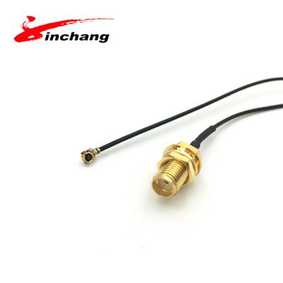 China COMPUTER SMA Female to U.FL(IPEX) RF1.13 Drop Cable for sale