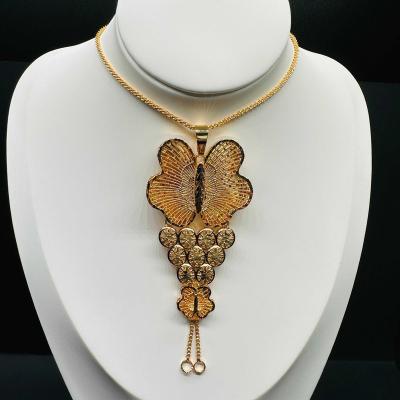 China Hollow Out Jewelry Middle Eastern Style Jewelry Gold Plated Women's Pendant Set Copper for sale