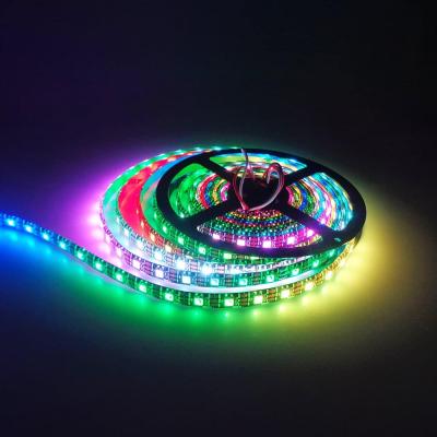 China 5 Meter App Smart Home Control 5V ws2812 RGB 16 Million Color Changing USB IP20 Set Led Tape Piexl Strip Light for sale